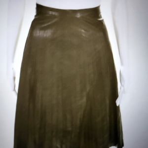 Banana republic faux leather midi skirt size 4